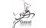 Logo of gazal logistics featuring a stylized kangaroo in gray and white with red accents, alongside the company name.