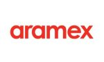 Aramex company logo in red font on a white background.